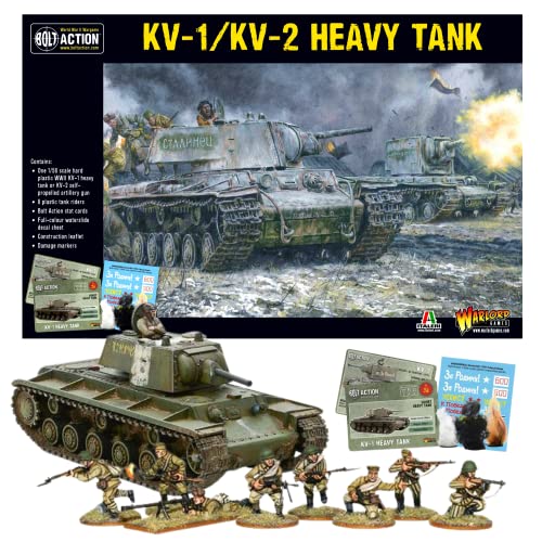 Wargames Delivered Bolt Action KV1/2 Heavy Tank Model Kit, 28mm WWII Miniature Tank Set for Tabletop Wargaming von Wargames Delivered