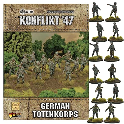 Wargames Delivered Bolt Action Konflikt '47 Deutsche Totenkorps mit einer digitalen Ergänzung, 28 mm Konflict '47 WWII Tabletop Miniaturen Modell für Miniatur-Kriegsspiele von Warlord Games von Wargames Delivered