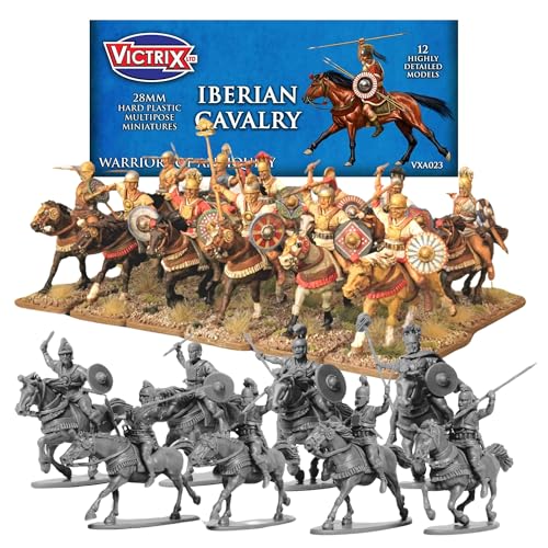 Wargames Delivered - Iberische Kavallerie, 12 28 mm Multipose-Figuren, Speere für Wargaming von Wargames Delivered