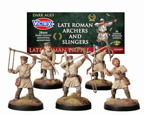 Wargames Delivered Spätrömische Bogenschützen, 28 mm Miniaturen, 36 detaillierte Hartplastik-Figuren für Wargaming, anpassbar für Arthurer, Byzantiner und germanische Stämme, inklusive 6 Rahmen und Wargames Delivered Spätrömische Bogenschützen, 28 mm Miniaturen, 36 detaillierte Hartplastik-Figuren für Wargaming, anpassbar für Arthurer, Byzantiner und germanische Stämme, inklusive 6 Rahmen und von Wargames Delivered