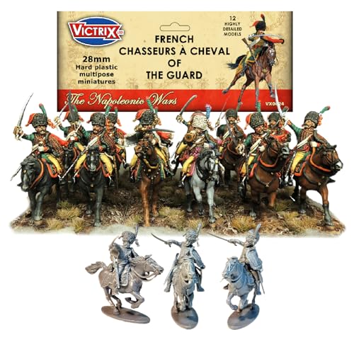Wargames Delivered - Victrix French Chasseurs à Cheval of The Guard Set, 12 Highly Detailed 28mm Miniatures for Napoleonic Wargaming & Tabletop Strategy Games Wargames Delivered - Victrix French Chasseurs à Cheval of The Guard Set, 12 Highly Detailed 28mm Miniatures for Napoleonic Wargaming & Tabletop Strategy Games von Wargames Delivered