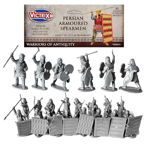 Wargames Delivered - Victrix Persische gepanzerte Spearman-Miniaturen, 30 Figuren von 28 mm für antike Kriegsspielwaffen - Kampf mit Griechen, Mazedoniern & Skythen Wargames Delivered - Victrix Persische gepanzerte Spearman-Miniaturen, 30 Figuren von 28 mm für antike Kriegsspielwaffen - Kampf mit Griechen, Mazedoniern & Skythen von Wargames Delivered