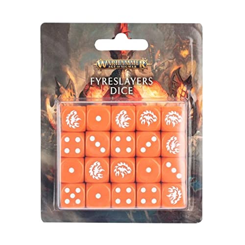 Warhammer AoS - Fyreslayers Würfel-Set von Warhammer Age of Sigmar