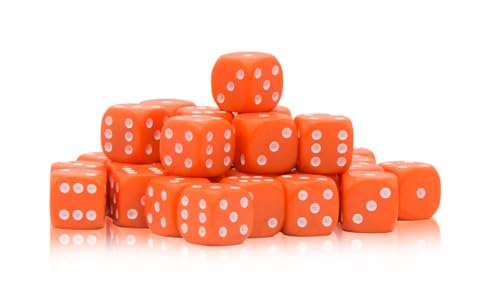 Warlord Games 30 x D6-Würfel, 10 mm, klassisch, Orange von Warlord Games