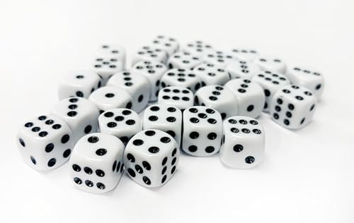 30 x D6-Würfel-Set, 10 mm, klassisch (weiß) von Warlord Games