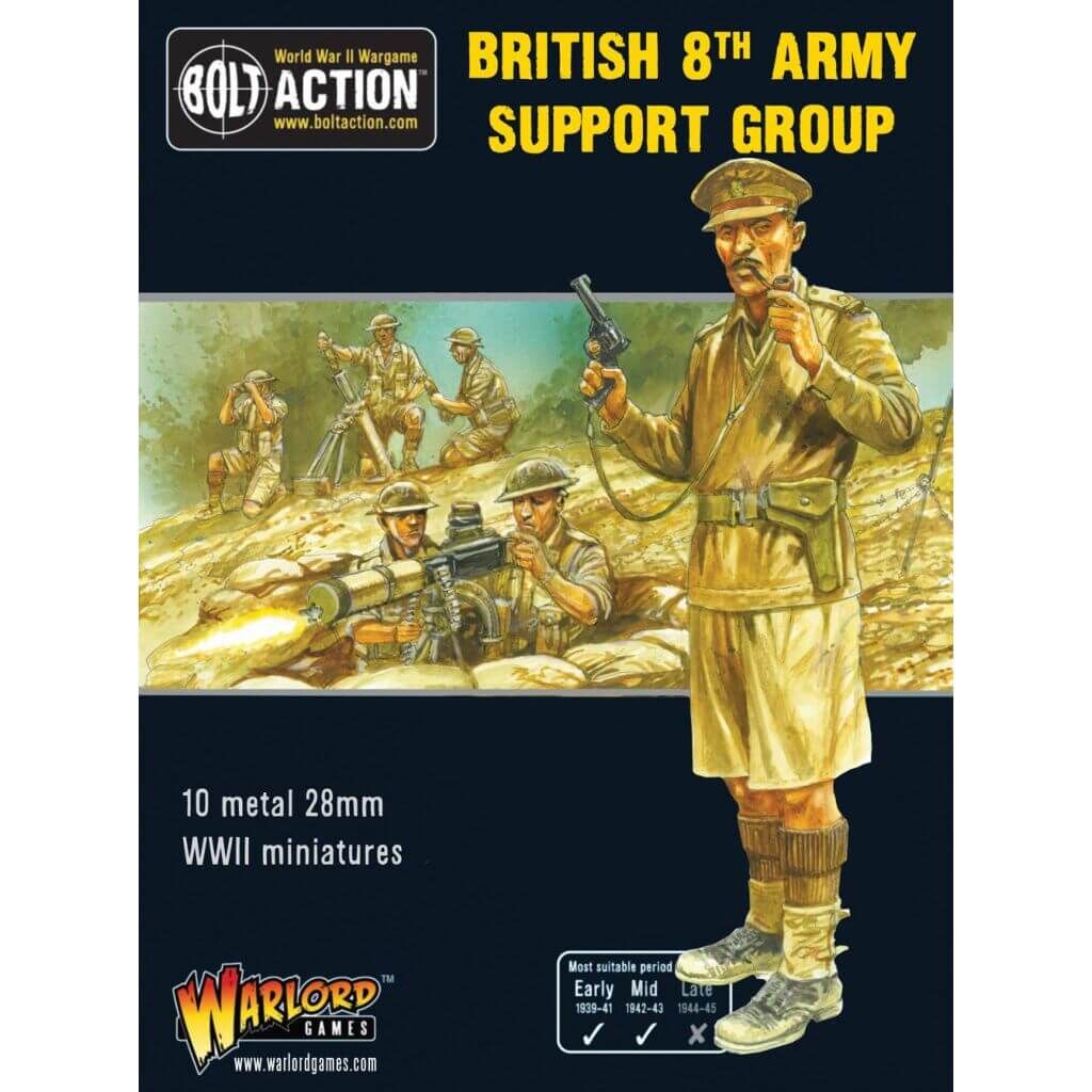 '8th Army Support Group (HQ, Mortar & MMG)' von Warlord Games
