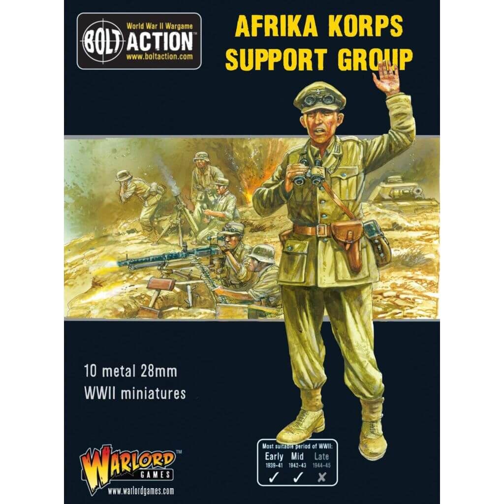 'Afrika Korps Support Group (HQ, Mortar & MMG)' von Warlord Games