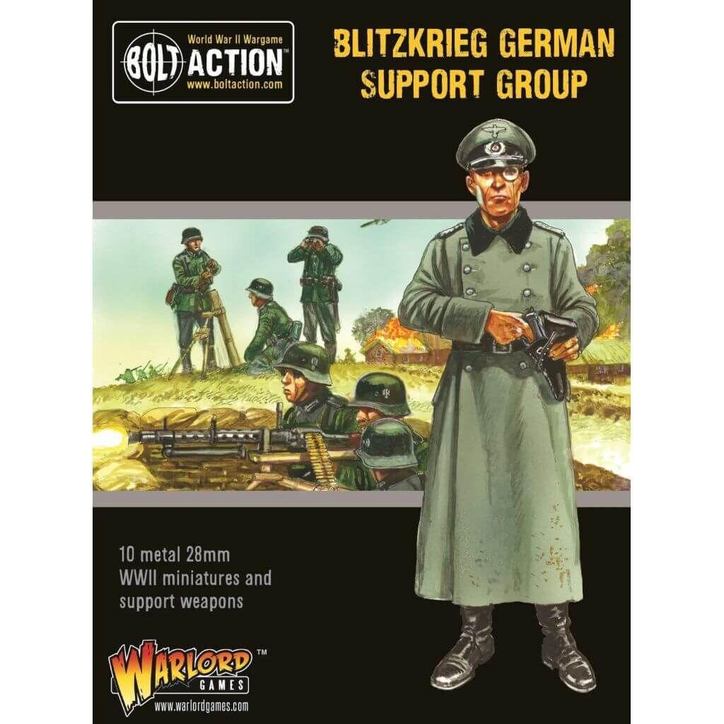 'Blitzkrieg German Support Group (HQ, Mortar & MMG)' von Warlord Games