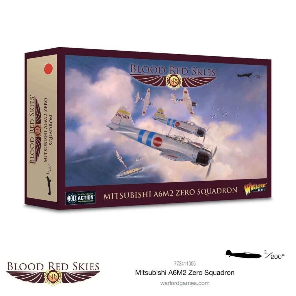 'Blood Red Skies Mitsubishi A6M2 Zero Squadron' von Warlord Games