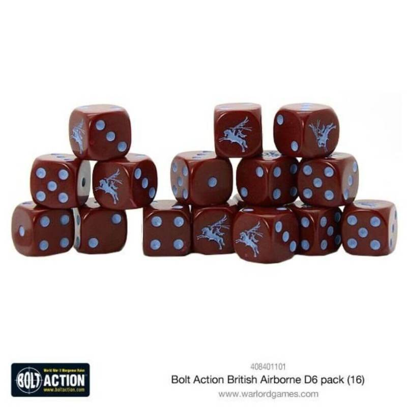 'British Airborne D6 Dice (16)' von Warlord Games