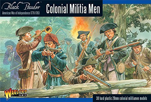 Black Powder Revolutionary War Colonial Militia Men 1:56 Military Wargaming Plastic Model Kit von Warlord Games