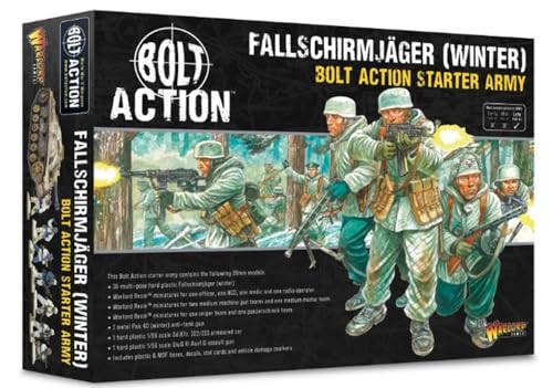 Fallschirmjager Winterstarter-Armee, Miniaturen für Bolzenaktion, sehr detaillierte Miniaturen aus dem 2. Weltkrieg für Tischplatte von Warlord Games
