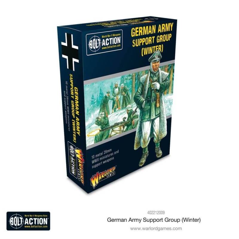 'German Army (Winter) Support Group (HQ, Mortar & MMG)' von Warlord Games