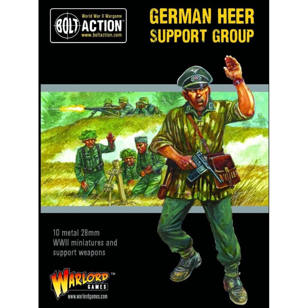 German Heer Support Group (HQ, Mortar & MMG) von Warlord Games