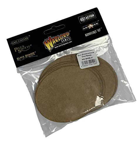 Großes ovales Basis-Set, 92 mm x 120 mm und 80 mm x 100 mm, für Miniatur-Basis für Tisch-Gaming von Warlord Games