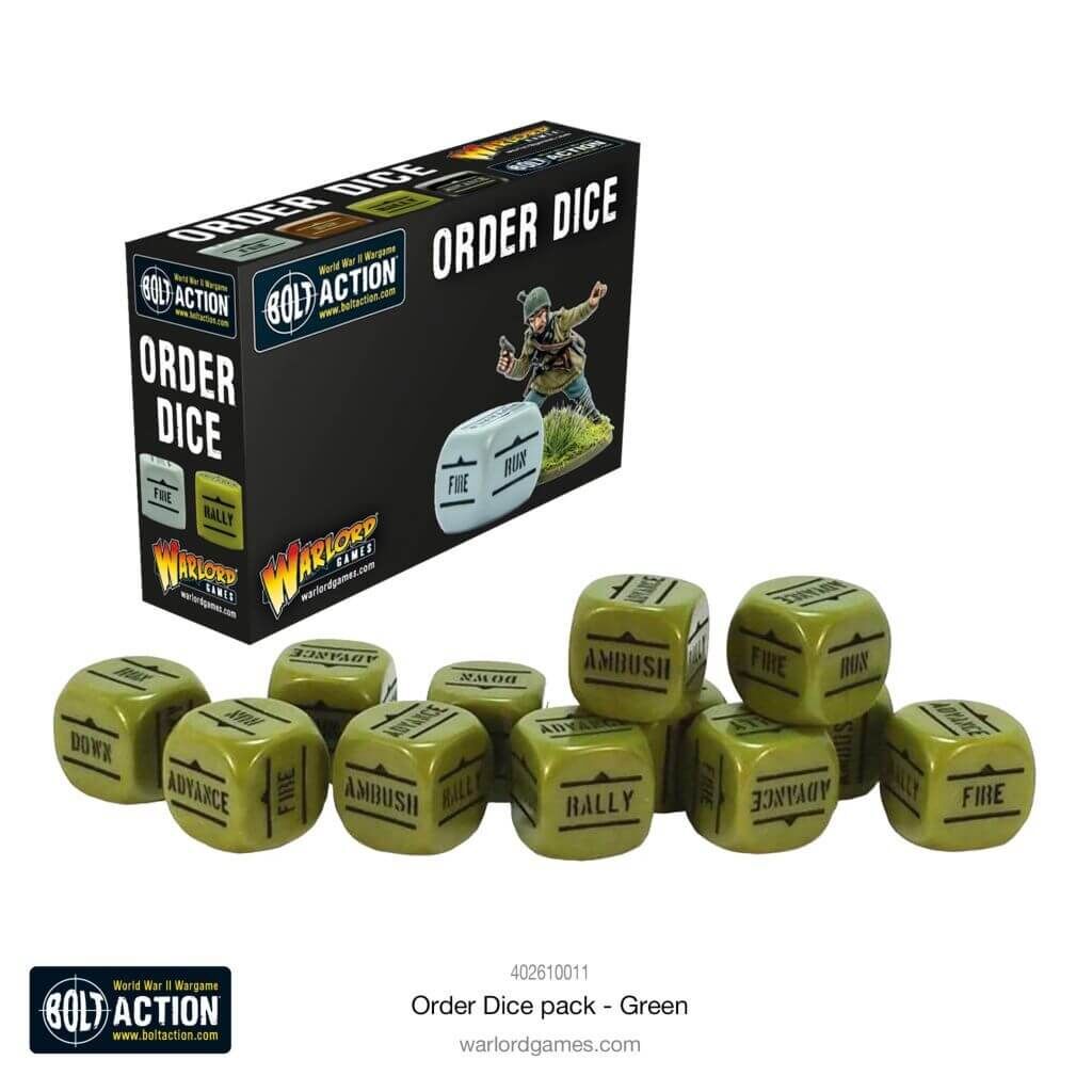 'Orders Dice Pack - Green' von Warlord Games