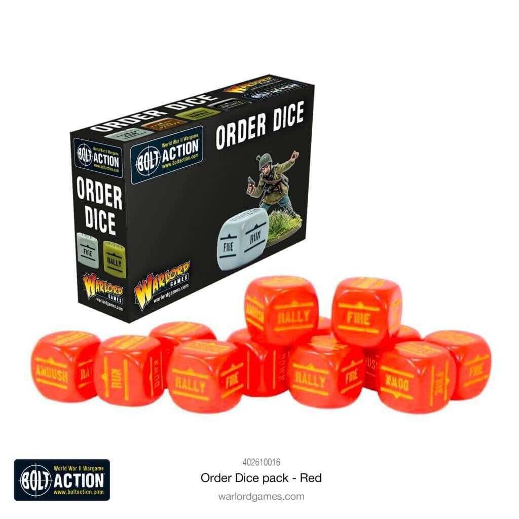 'Orders Dice Pack - Red' von Warlord Games