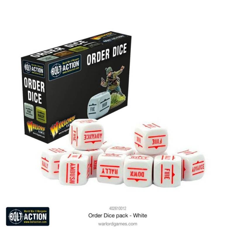 'Orders Dice Pack - White' von Warlord Games
