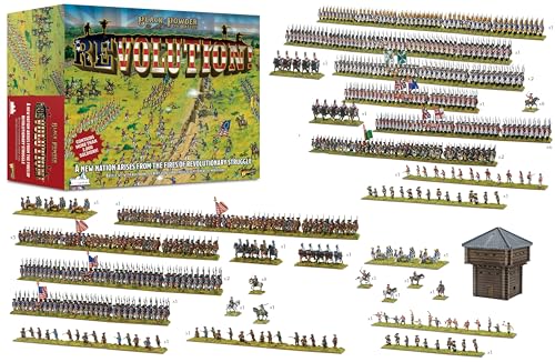 Revolution! Battle Set – Epische Skalen-Miniaturen für Schwarzpulver, hochdetaillierte Ära des amerikanischen Unabhängigkeitskrieges für Tisch-Kriegsspiele Revolution! Battle Set – Epische Skalen-Miniaturen für Schwarzpulver, hochdetaillierte Ära des amerikanischen Unabhängigkeitskrieges für Tisch-Kriegsspiele von Warlord Games