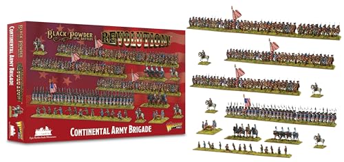Revolution! - Continental Army Brigade - Epische Miniaturen für Schwarzpulver, sehr detaillierte Ära des amerikanischen Unabhängigkeitskrieges für Tisch-Kriegsspiele Revolution! - Continental Army Brigade - Epische Miniaturen für Schwarzpulver, sehr detaillierte Ära des amerikanischen Unabhängigkeitskrieges für Tisch-Kriegsspiele von Warlord Games