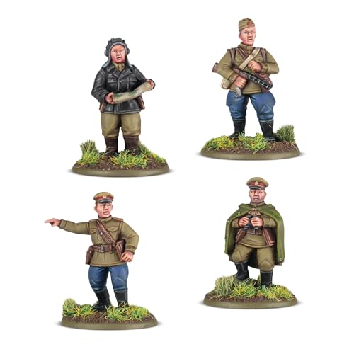 Sowjetische Armee-Kommandanten – Miniatur-Figuren aus Kunstharz im Maßstab von 28 mm für hochdetaillierte Miniatur-Bolzenaktion aus dem Zweiten Weltkrieg Sowjetische Armee-Kommandanten – Miniatur-Figuren aus Kunstharz im Maßstab von 28 mm für hochdetaillierte Miniatur-Bolzenaktion aus dem Zweiten Weltkrieg von Warlord Games