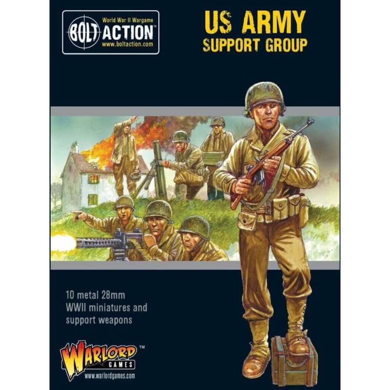 'US Army Support Group (HQ, Mortar & MMG)' von Warlord Games