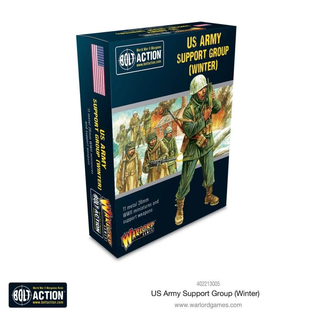 'US Army Winter Support Group (HQ, Mortar & MMG)' von Warlord Games