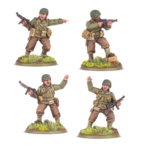 US Rangers Platoon Commanders – Miniaturen für Bolzenaktion, sehr detaillierte Miniaturen aus dem 2. Weltkrieg für Tisch-Kriegsspiele von Warlord Games