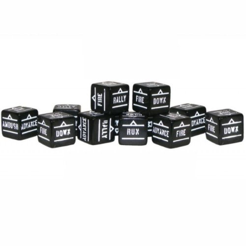 WLG: Bolt Action Orders Dice - Black (12) von Warlord Games