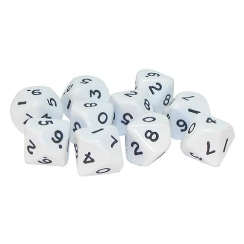 War Gaming – D10 Dice Pack – Weiß – Warlord Games von Warlord Games