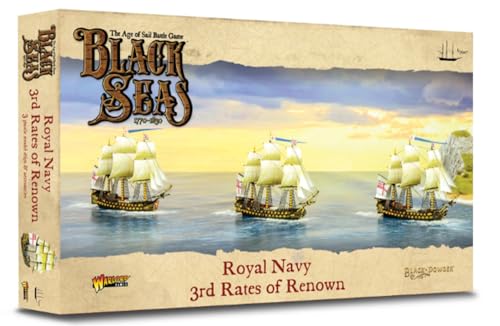 WarLord Black Seas The Age of Sail Royal Navy 3rd Rates of Renown for Black Seas Tischschiff, Kampfkrieg, 792011002, unlackiert von Warlord Games