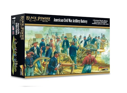 Warlord Games ACW Artilleriebatterie, Miniaturen für Schwarzpulver, 28 mm, sehr detaillierte amerikanische Bürgerkriegszeit für Tisch-Kriegsspiele von Warlord Games