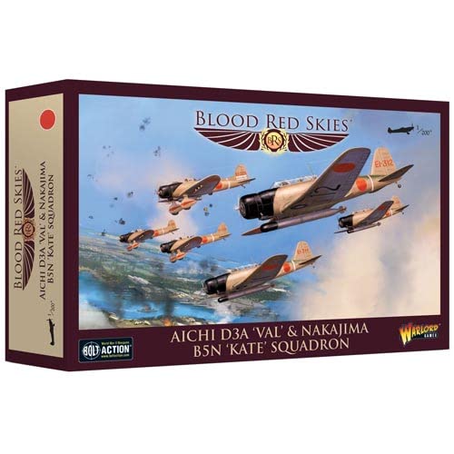 Warlord Blood Red Skies Aichi D3A Val & Nakajima B5N Kate Squadron 1:200 WWII Mass Air Combat Table Top War Game 772411004 von Warlord Games