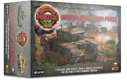 Warlord Games British Tank Force – 1:56/28 mm Plastik-Modellpanzer für Achtung Panzer, sehr detaillierte Miniaturen aus dem 2. Weltkrieg für Tisch-Kriegsspiele von Warlord Games