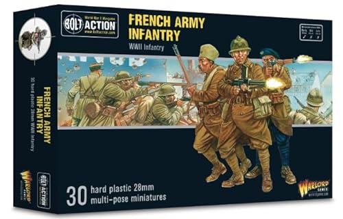 Warlord Games Französische Armee-Infanterie – 28 mm Skala Kunststoff-Miniaturen für Bolzenaktion, sehr detaillierte Miniaturen des Zweiten Weltkriegs für Tisch-Kriegsspiele von Warlord Games
