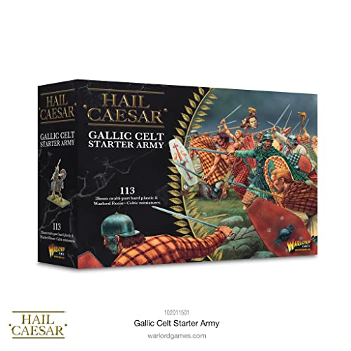 Warlord Games Gallic-Celt-Starter-Armee – 28 mm große Kunststoff-Miniaturen für Hagel Caesar, sehr detaillierte alte Miniaturen für Tisch-Wargaming von Warlord Games