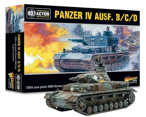 Warlord Games Panzer IV Ausf. B/C/D – 1:56/28 mm Plastik-Modellpanzer für Bolzenaktion, sehr detaillierte Miniaturen aus dem 2. Weltkrieg für Tisch-Kriegsspiele von Warlord Games