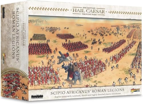 Warlord Games Scipio Africanus' Roman Legions Starter Army – Epische Skala Kunststoff-Miniaturen für Hagel Caesar Hochdetaillierte alte Ära für Tisch-Kriegsspiele von Warlord Games