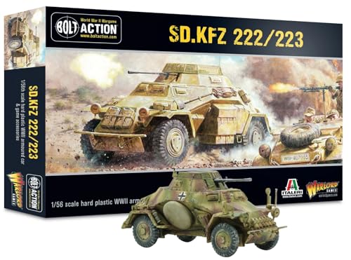Warlord Games Sd.Kfz 222/223 Panzerauto, 1:56/28 mm, Kunststoff, Maßstab 1:56/28 mm, sehr detaillierte Miniaturen für Tisch-Wargaming von Warlord Games