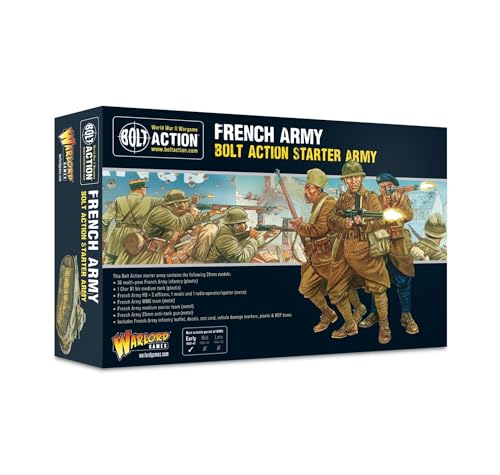 Warlord Games Starter-Armee der französischen Armee, 28 mm große Kunststoff-Miniaturen für Bolzenaktion, sehr detaillierte Miniaturen aus dem 2. Weltkrieg für Tisch-Kriegsspiele Warlord Games Starter-Armee der französischen Armee, 28 mm große Kunststoff-Miniaturen für Bolzenaktion, sehr detaillierte Miniaturen aus dem 2. Weltkrieg für Tisch-Kriegsspiele von Warlord Games