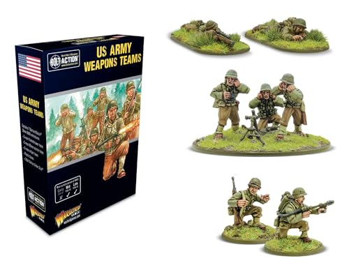 Warlord Games US Army Weapons Teams – 28 mm große Miniaturen für Bolt Action, sehr detaillierte Miniaturen aus dem 2. Weltkrieg für Tisch-Wargaming von Warlord Games