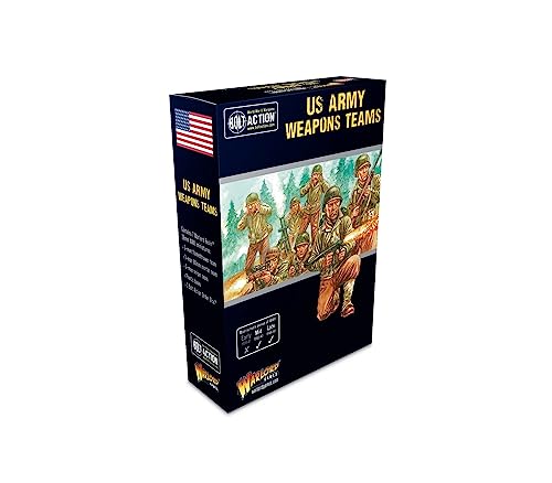 Warlord Games US Army Weapons Teams – 28 mm große Miniaturen für Bolt Action, sehr detaillierte Miniaturen aus dem 2. Weltkrieg für Tisch-Wargaming von Warlord Games