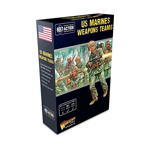 Warlord Games US Marine Weapons Teams – 28 mm große Miniaturen für Bolt Action, sehr detaillierte Miniaturen aus dem 2. Weltkrieg für Tisch-Wargaming von Warlord Games