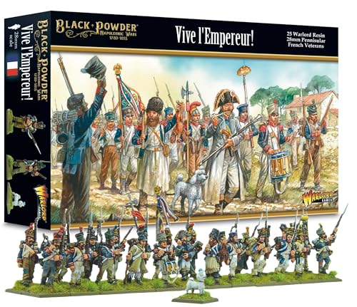 Warlord Games Vive L'Empereur! (französische Halbinsel-Veteranen) Miniaturen für Schwarzpulver im Maßstab 28 mm, sehr detaillierte napoleonische Ära für Tisch-Kriegsspiele, Gray von Warlord Games