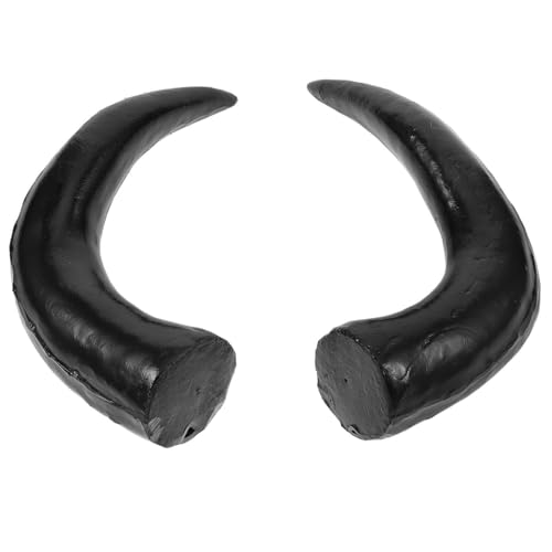 Warmhm 1 Paar Künstliche Ochsenhorn-haar-accessoires, Schwarz, Diy-stirnband, Ornament, Haarspangen, Dekoration Für Halloween, Kostüm, Cosplay Warmhm 1 Paar Künstliche Ochsenhorn-haar-accessoires, Schwarz, Diy-stirnband, Ornament, Haarspangen, Dekoration Für Halloween, Kostüm, Cosplay von Warmhm