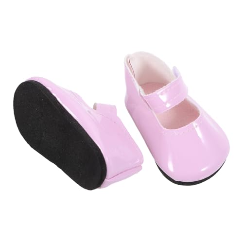 Warmhm 1 Paar Mädchen Puppenlederschuhe Mädchen Figur Mini-schuhverzierung Mit Hohen Absätzen Schuhdekoration Kleine Mädchenschuhe Mit Hohen Absätzen Rosa von Warmhm