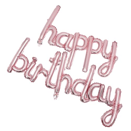 Warmhm 1 Satz Alphabet-luftballons Dekorationen Ballon Glänzen Bunt Rosa Blauer Geburtstag Erste Thematisiert Folienballons Fest Sortiert Junge Groß Jungs Party Aluminiumfolie Rose Gold von Warmhm