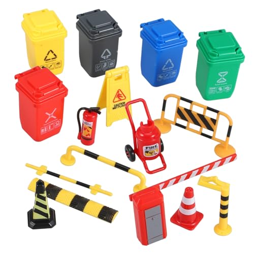 Warmhm 1 Satz Barrikaden-modellspielzeug Mini Blau Zeichen Sandkastenspielzeug Form Straße Verkehr Road Schild Plastik von Warmhm
