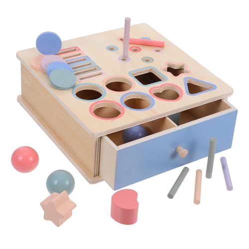 Warmhm 1 Satz Bausteine ​​der Früherziehung Holzform -sortierspielzeug Bausätze Für Kleinkindbausteine Bausteine ​​Montessori Montessori-kinderspielzeug Hölzern von Warmhm