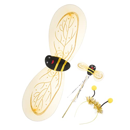Warmhm 1 Satz Bienenkostüm für Mädchen mit Flügeln Haarreif und Zauberstab für Halloween Geburtstagsfeiern und Bühnenaufführungen Warmhm 1 Satz Bienenkostüm für Mädchen mit Flügeln Haarreif und Zauberstab für Halloween Geburtstagsfeiern und Bühnenaufführungen von Warmhm
